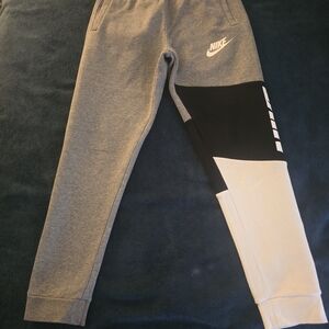 Nike Kids Gray and Black Joggers